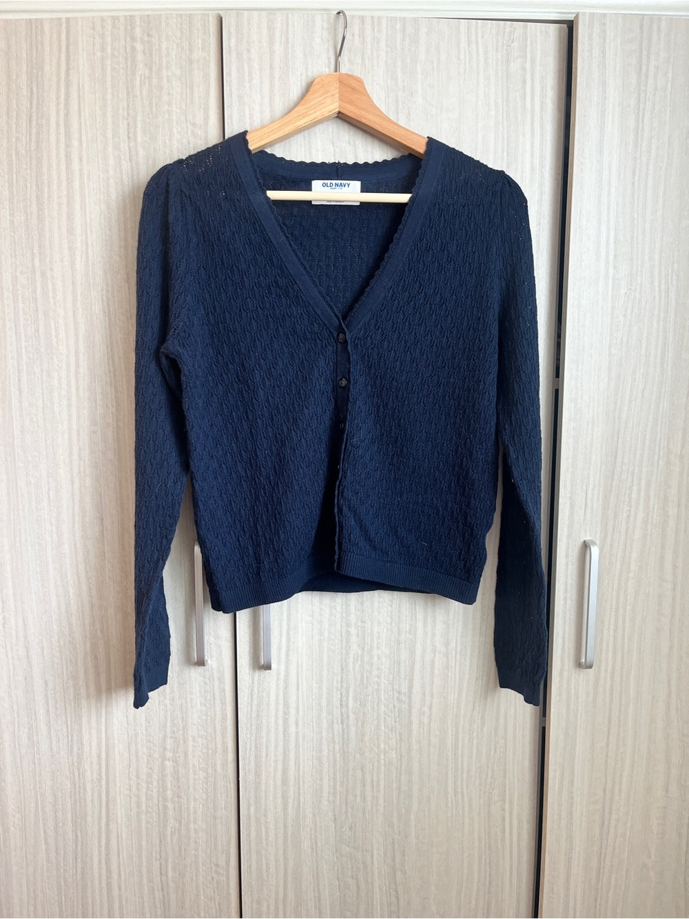 Old Navy Dark Blue V-Neck Button Front Cardigan